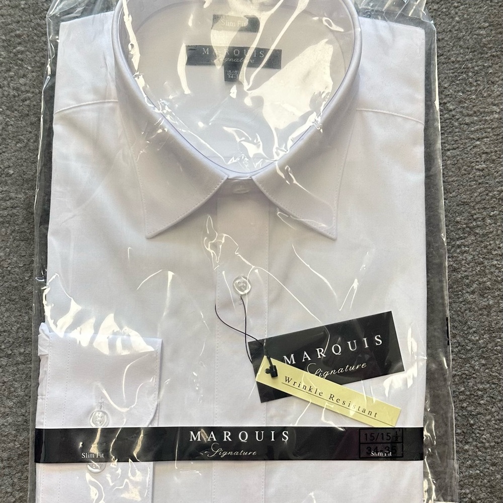 Marquise White Dress Shirt Classic Cotton Elegance